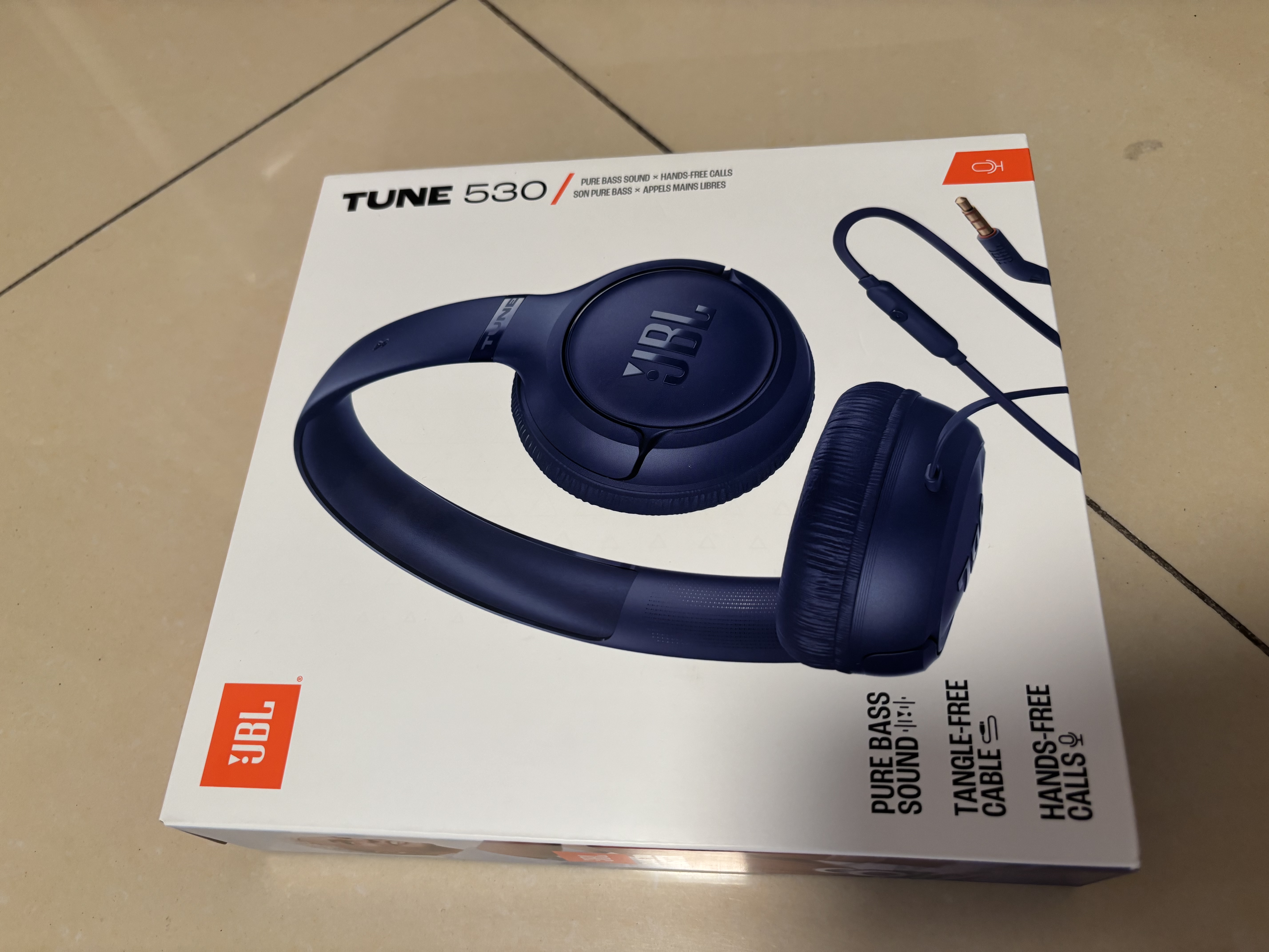 JBLTUNE530有线耳机3.5mm音频接口 头戴式有线立体声耳机适用3.5mm接口设备蓝色 实拍图