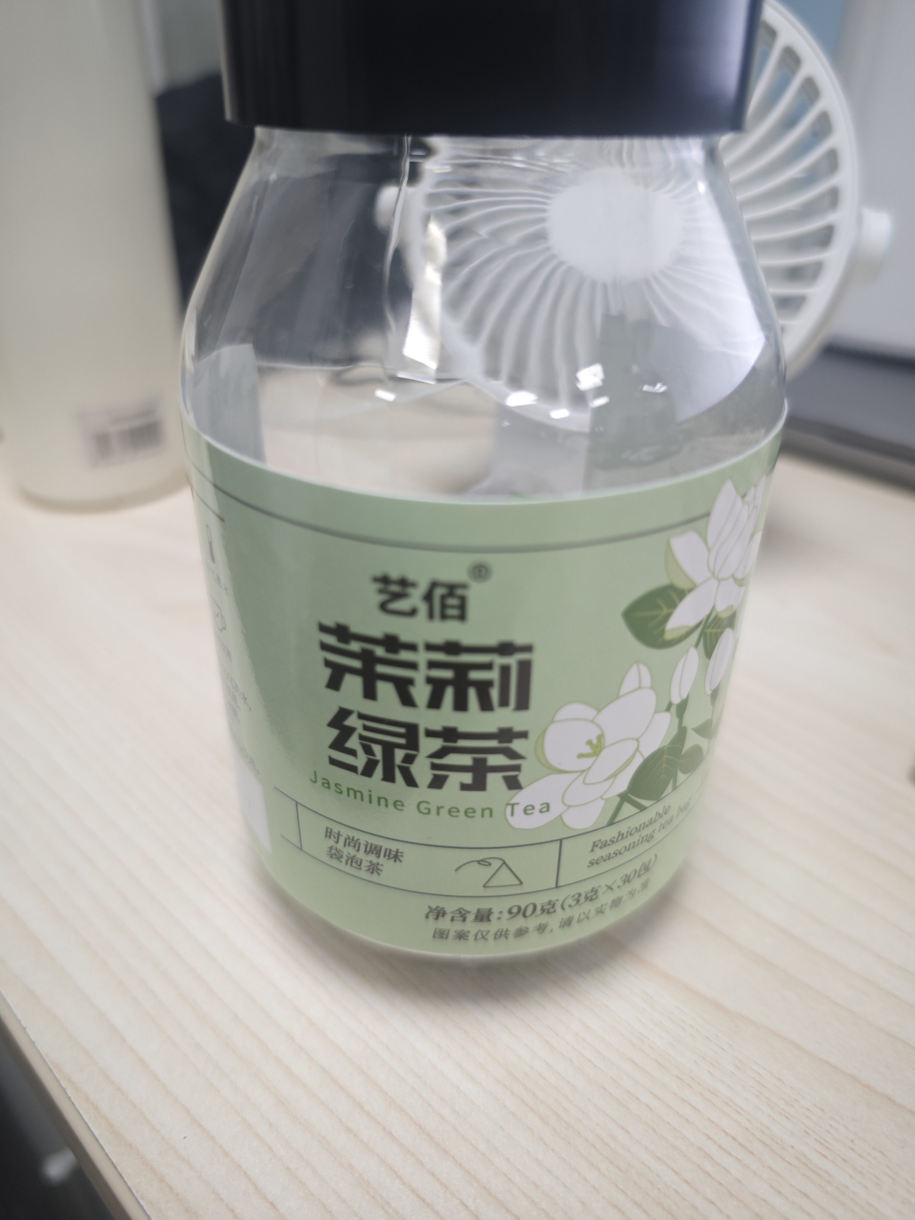 艺佰原叶茉莉绿茶茉莉花茶花茶包办公茶叶袋泡茶30包/90g可冷泡茶 实拍图