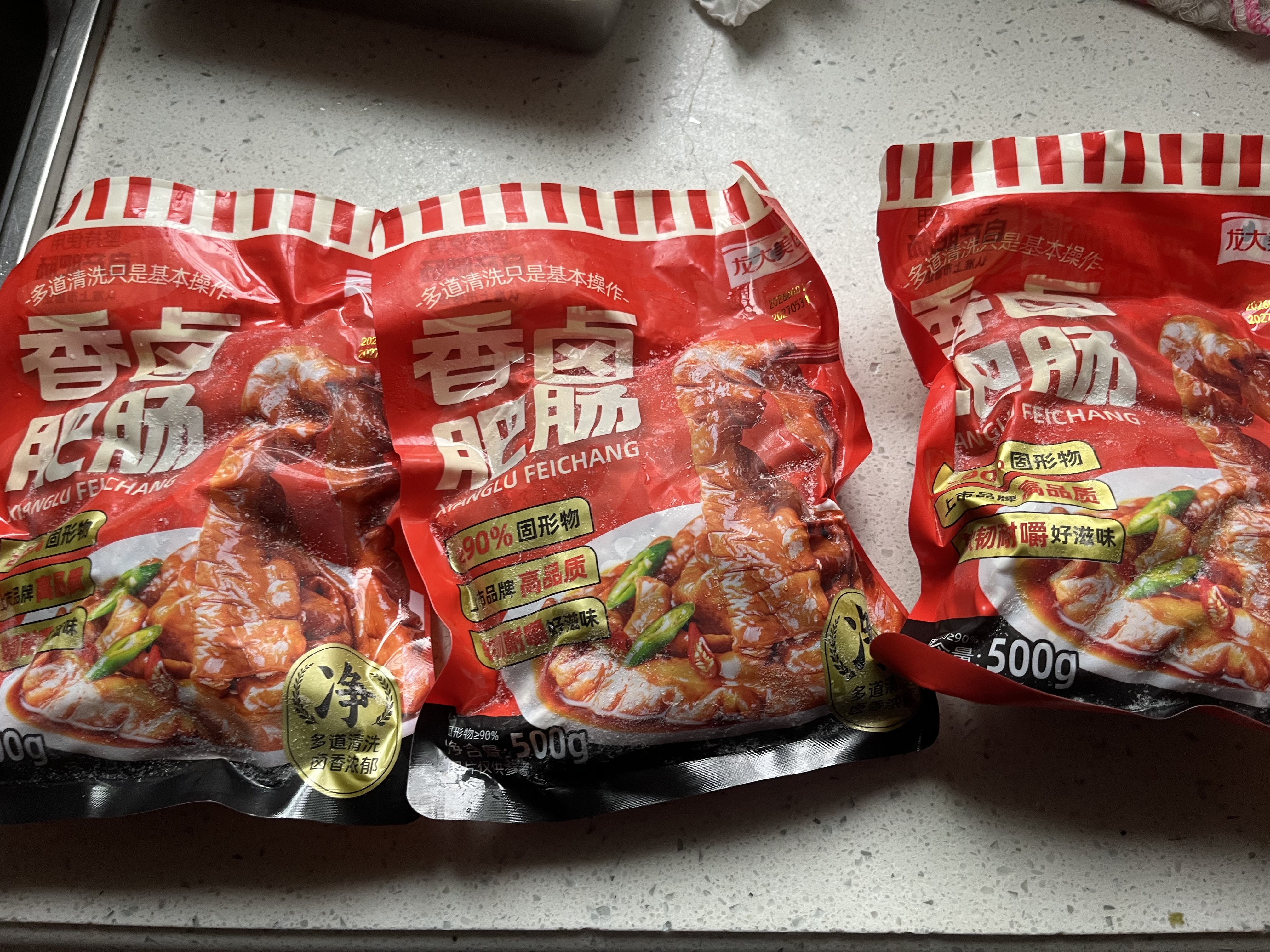 龙大美食香卤肥肠500g*3袋 卤肥肠熟食卤味半成品生鲜下酒菜猪大肠非真空 实拍图