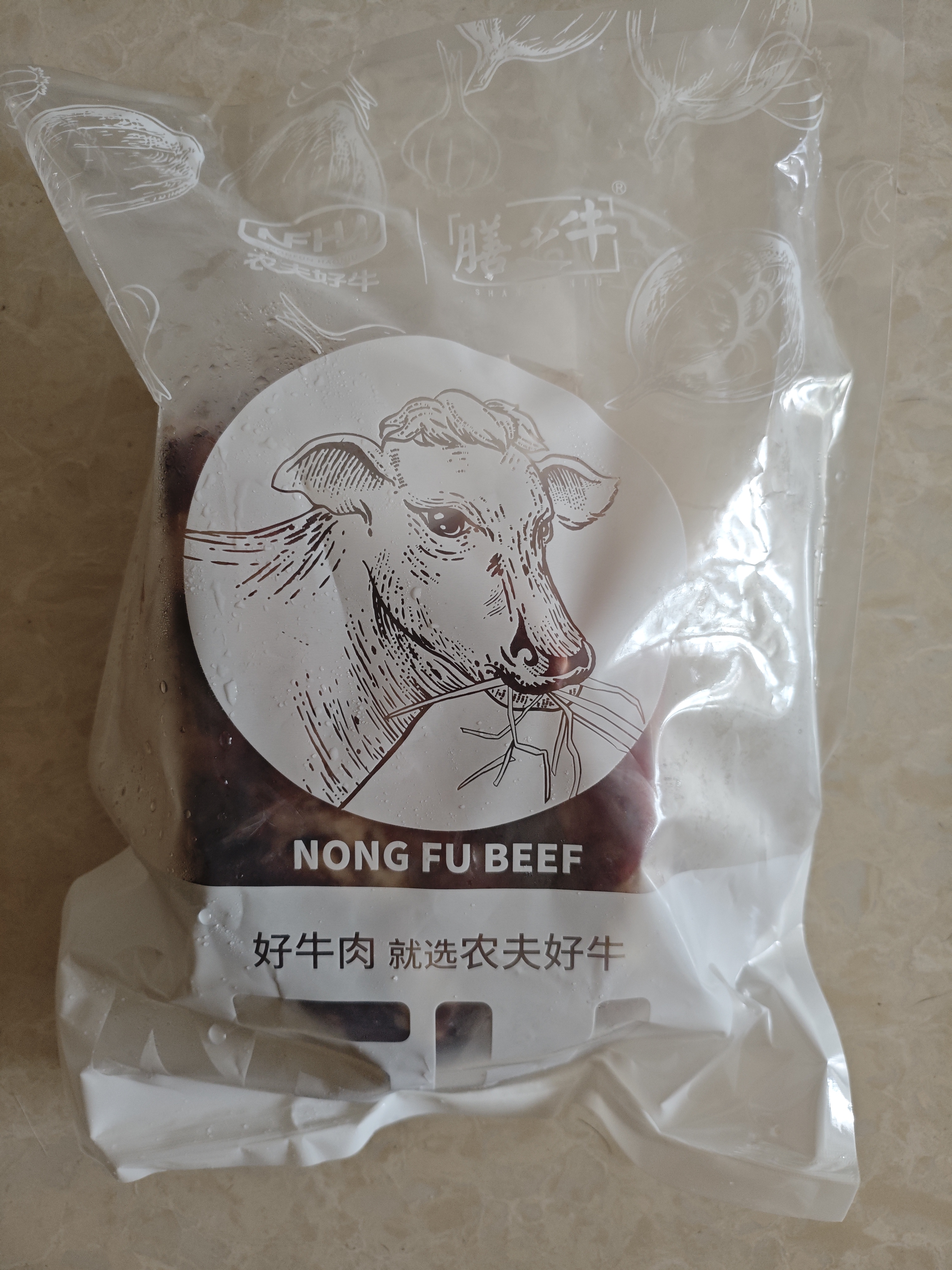 膳之牛&农夫好牛 阿根廷草饲原切大块牛肉净重4斤 带筋膜生鲜牛肉 实拍图
