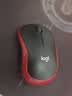 罗技（Logitech）M185鼠标 无线鼠标 办公鼠标 对称鼠标 黑色红边 带无线2.4G接收器 实拍图