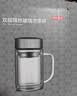 京东京造 茶杯 双层玻璃茶水分离泡茶咖啡杯子带把手大容量500ml 实拍图
