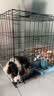 贝初众狗笼子大中小型犬带厕所折叠便携猫笼子超大号狗狗围栏宠物笼 黑色70*50*60cm【25斤内】 托盘+脚垫 折叠免安装 实拍图