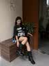ZHR则则厚底裤管靴女秋季增高褶皱中长筒堆堆靴女皮带扣增高潮流骑士女靴 实拍图