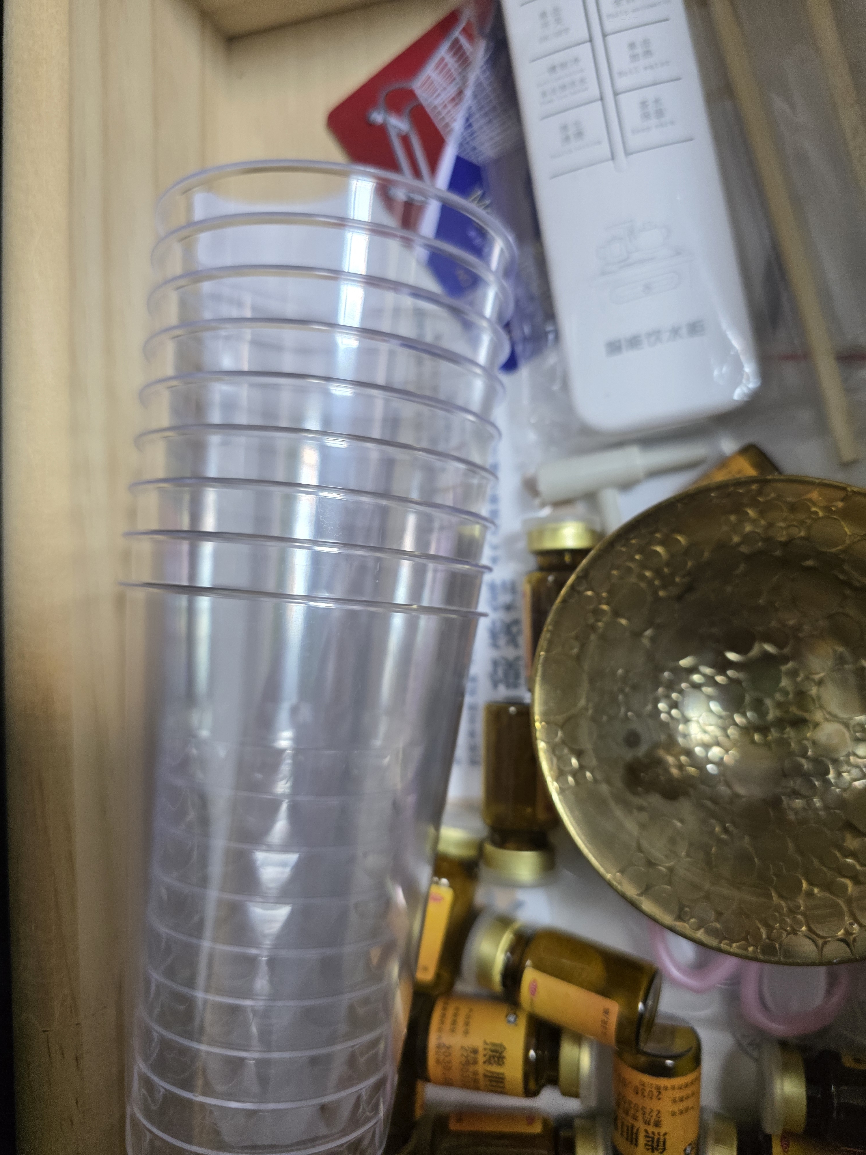 拜杰一次性杯子加厚航空杯大号啤酒杯300ML*50只硬塑料杯白酒杯饮料杯 实拍图