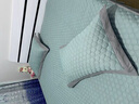 乐全乳胶冰丝凉席三件套夏季婴儿童家用可水洗床裙床笠空调软席子 湖水绿-床裙款 三件套 150cm*200cm /适合1.5米床 实拍图