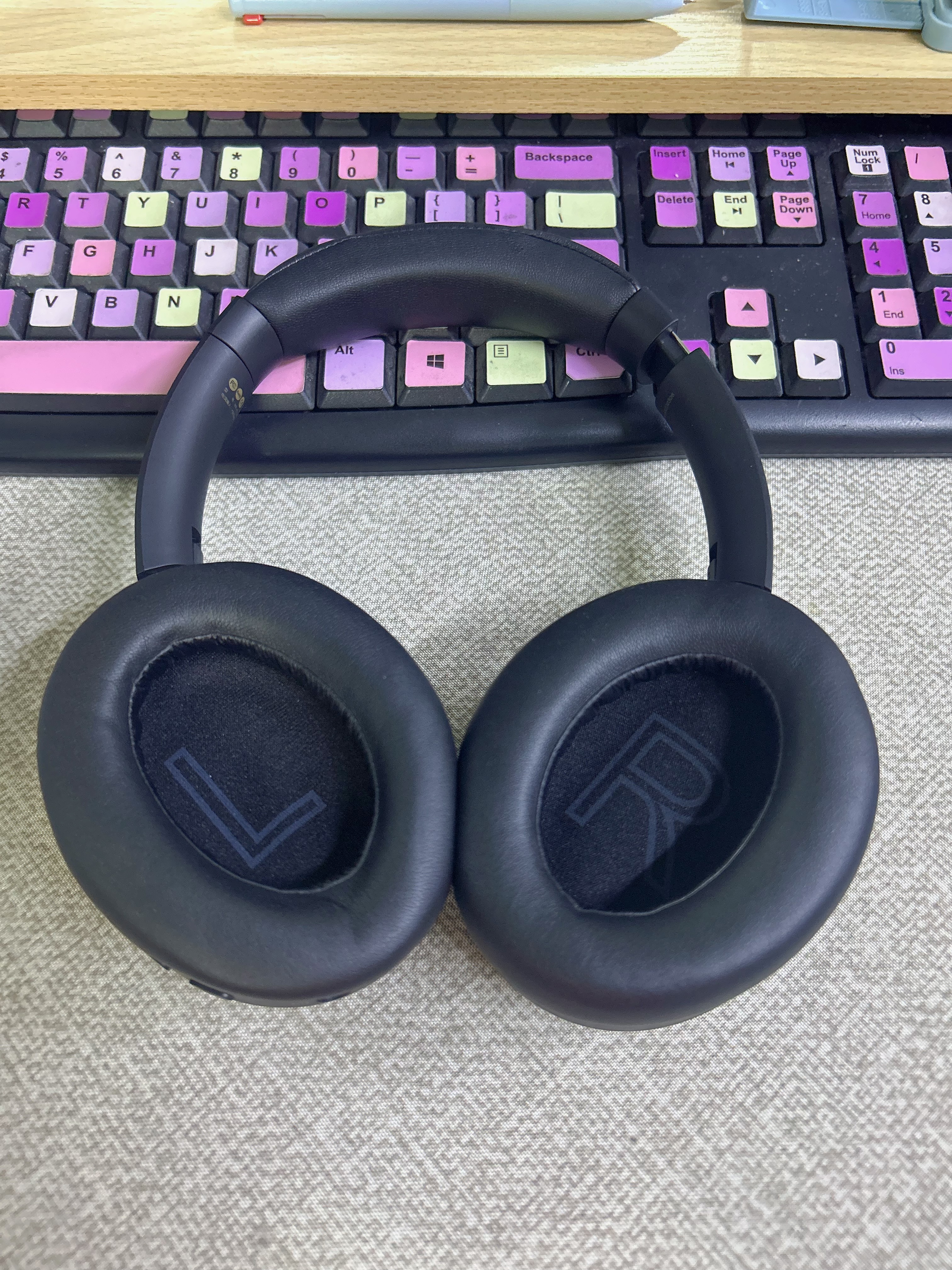 iKF T1 Max 主动降噪头戴式无线蓝牙耳机2026新款蓝牙6.0超长续航有线无线游戏低延迟电竞耳机雅典黑 实拍图