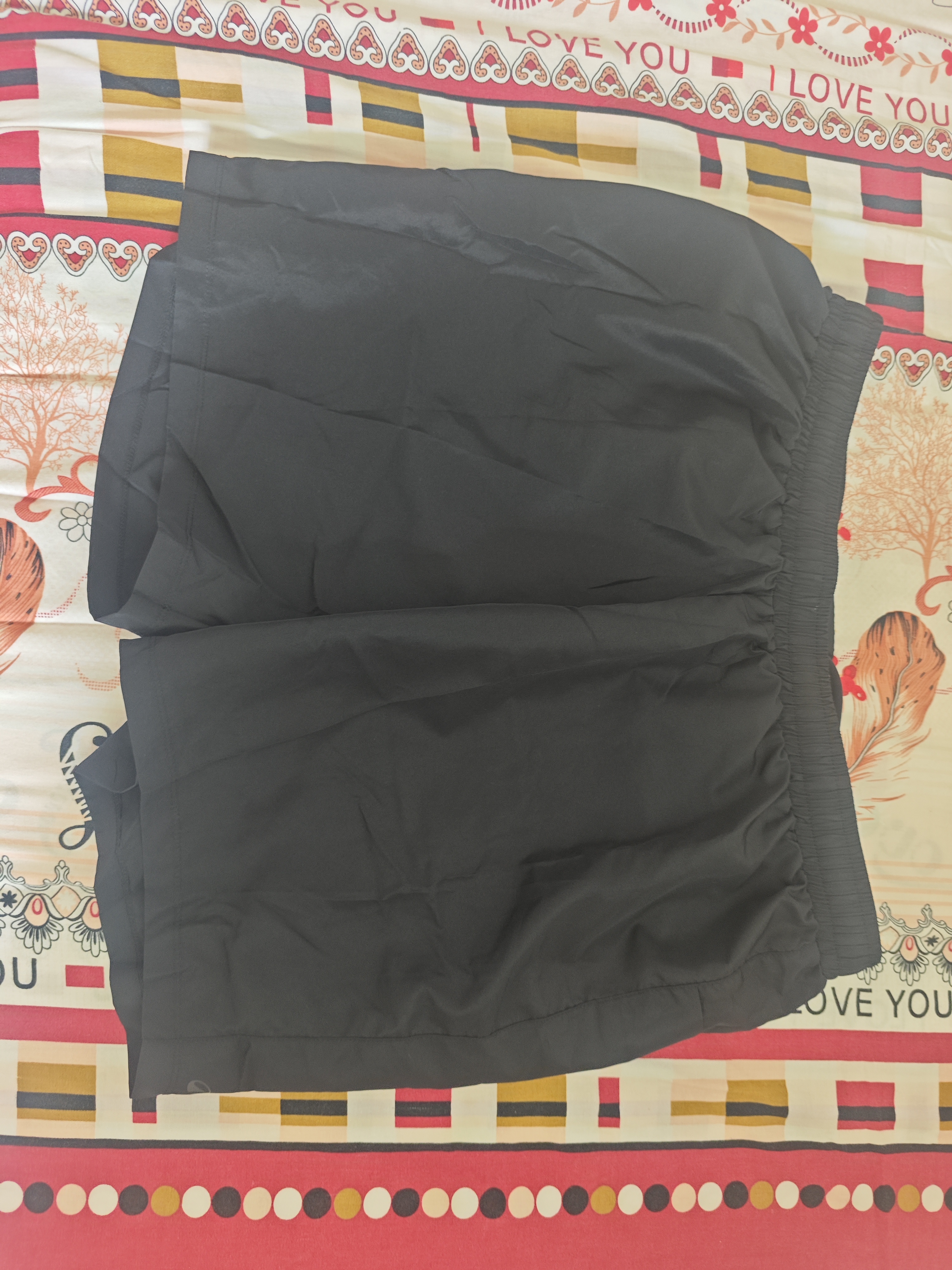 迪卡侬（DECATHLON）显瘦阔腿短裤速干凉感吸湿裤男运动透气宽松训练健身跑步FICM A款黑色-后部拉链口袋 (新旧随机) XL 实拍图