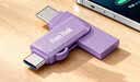 Sandisk闪迪128GB Type-C USB3.2 手机U盘DDC3紫色 读速高达400MB/s 自动备份 手机电脑两用 双接口大容量优盘 实拍图