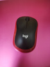 罗技（Logitech）M185鼠标 无线鼠标 办公鼠标 对称鼠标 黑色红边 带无线2.4G接收器 实拍图