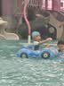 swimbobo婴儿游泳圈卡通戏水儿童 带水枪宝宝坐艇游泳坐圈K2006S鲨鱼款式 实拍图