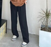 班尼路（Baleno）裤子男夏季运动冰丝裤高街美式潮流垂感休闲裤黑色速干直筒裤男 实拍图