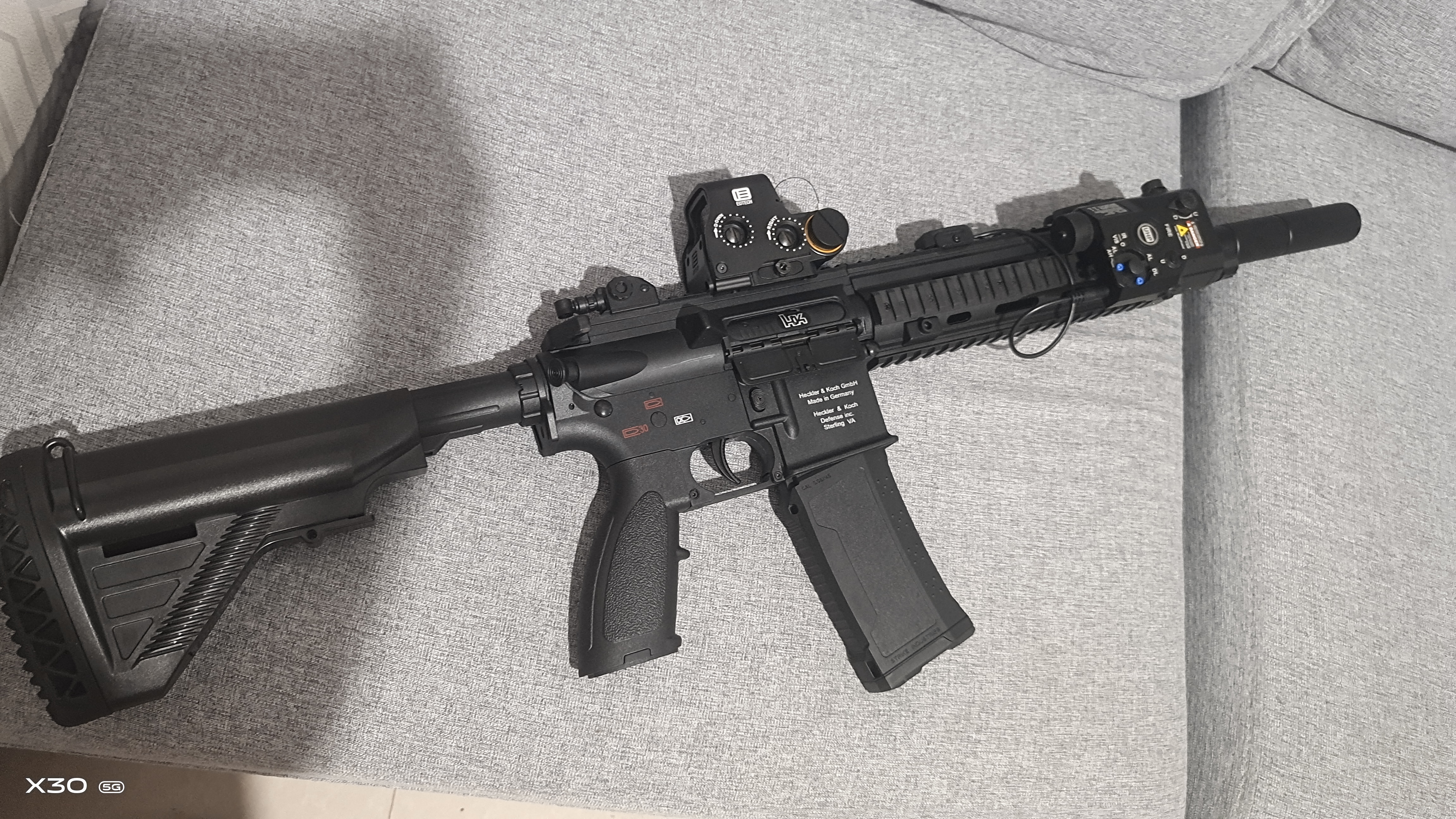 瓜乐熊天弓hk-416自动连发突击步枪水发竞技高射速金属软弹wargam发射器 HK-416黑色高配（预供弹/联动回膛/高速每秒16发） 三角洲8-12岁男孩六一儿童节礼物成年人高级高端玩具枪 实拍图