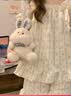 古今（GUJIN）【带胸垫】上新短袖云朵棉睡衣女家居服甜美睡裤公主纯欲套装L 实拍图