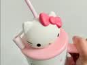 三丽鸥（SANRIO）HelloKitty公仔冰霸保温锁冷杯316不锈钢带吸管女生日礼物700ml 实拍图