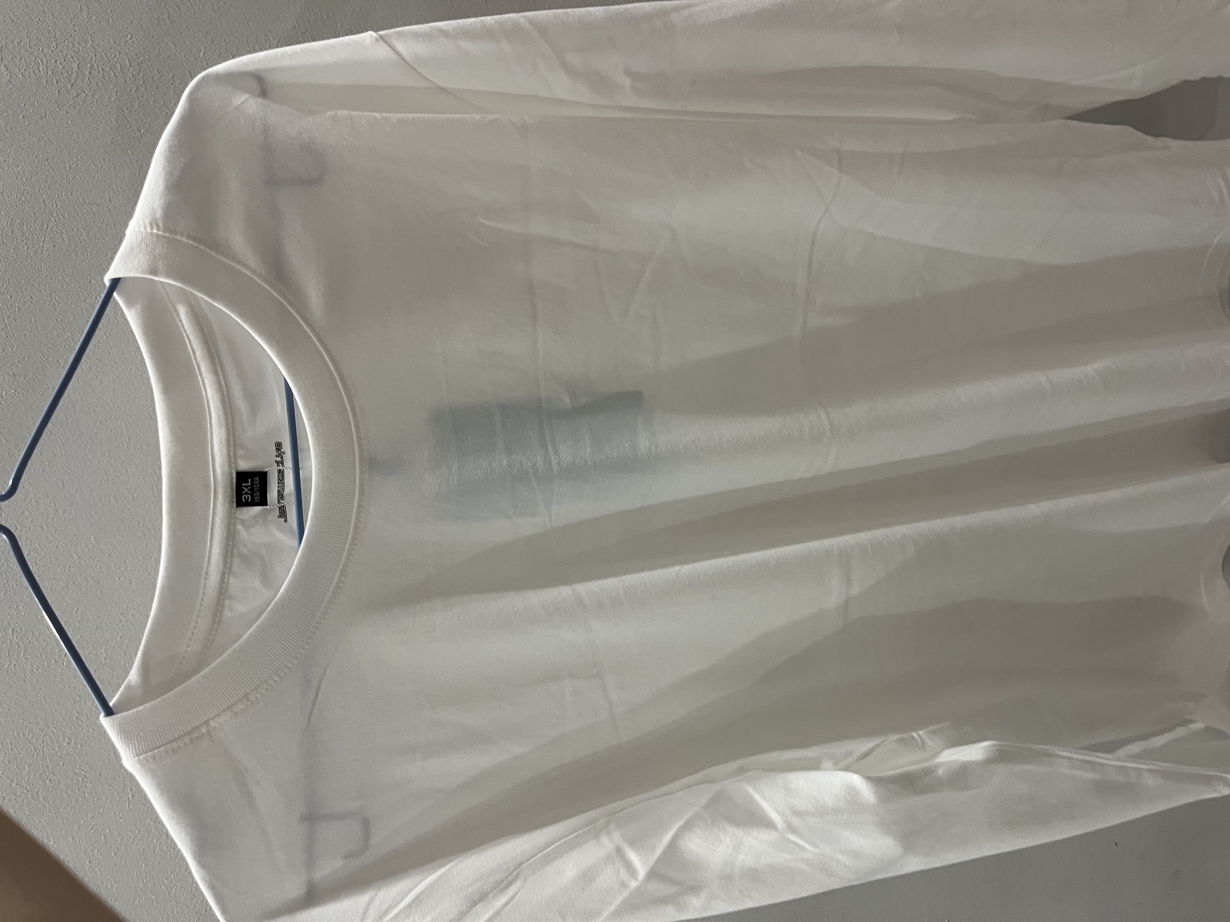 JEANSWEST LIFE真维斯长袖t恤男潮春秋纯棉白色打底衫学生宽松圆领纯色内搭上衣A 实拍图