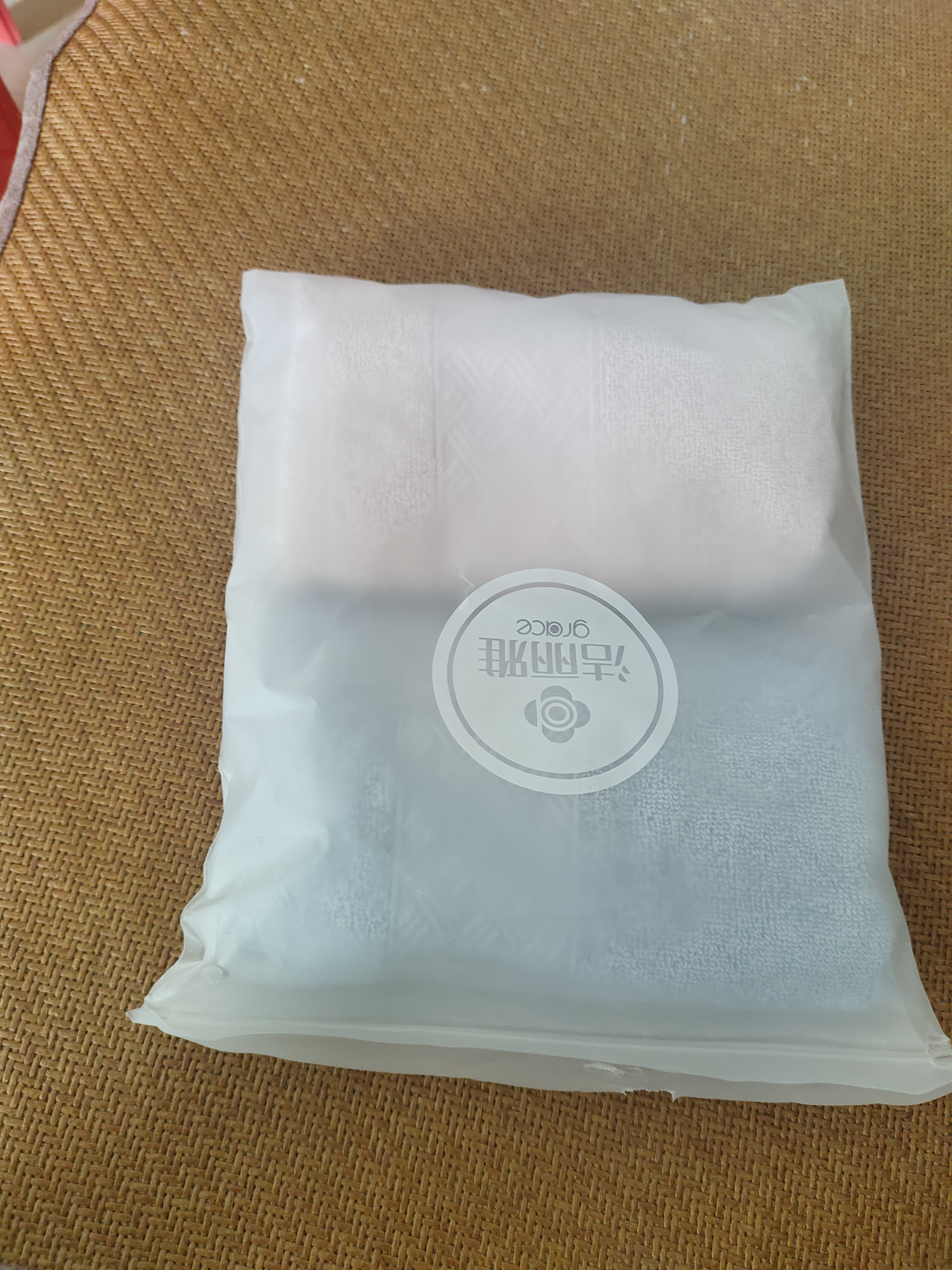洁丽雅（Grace）3A级纯棉毛巾2条装  柔软抑菌加厚新疆棉吸水洗脸面巾运动 粉+兰 实拍图
