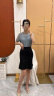 Mirza Mirror短袖2024年新款女装夏季韩版修身雪纺镂空蕾丝打底衫洋气上衣女潮 蓝色 S 晒单实拍图