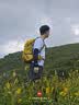 艾王新款户外登山包轻量化30升大容量背负系统双肩包耐磨防泼旅行背包 澄黄30升（背负系统+送防雨罩） 实拍图