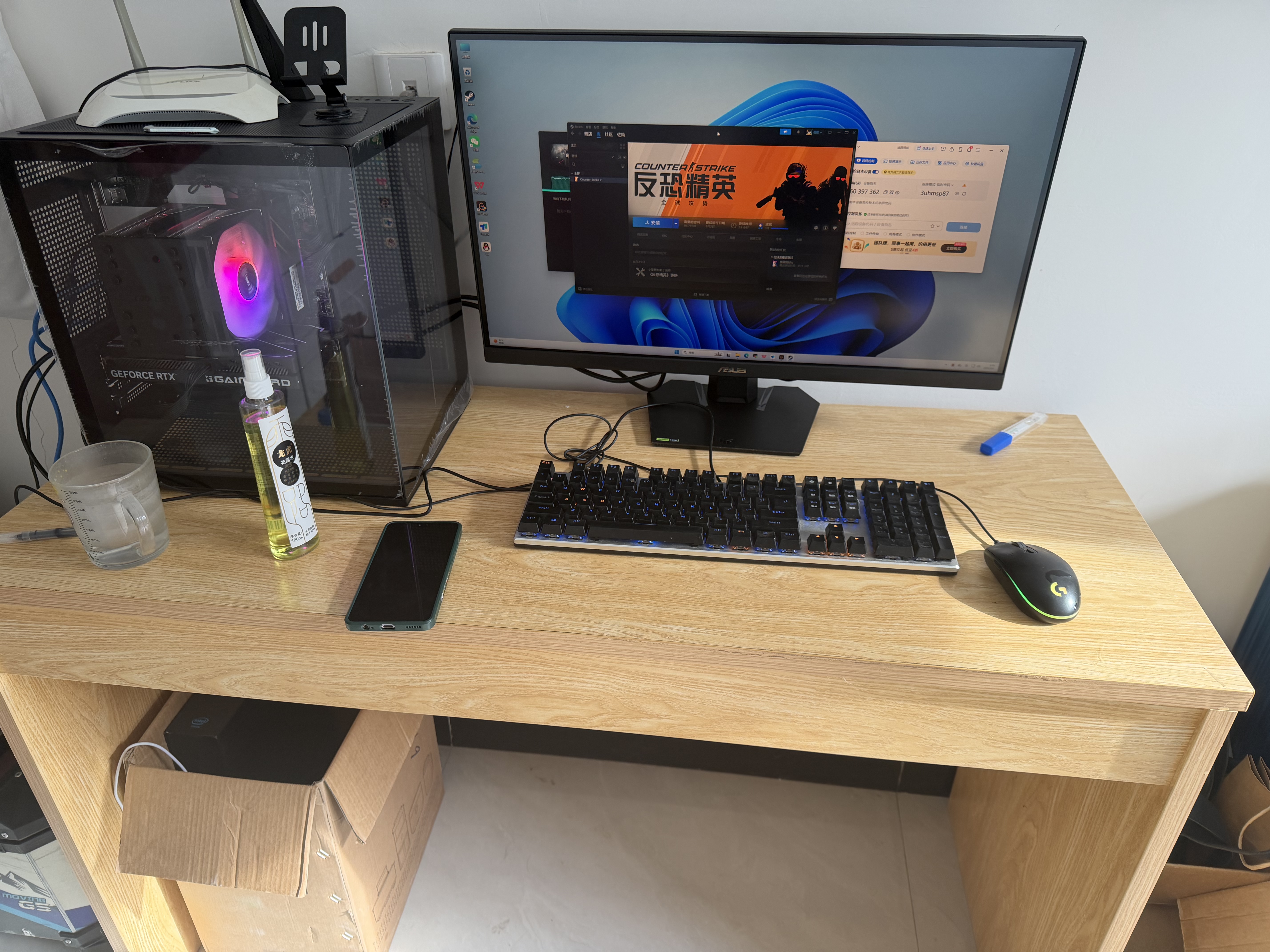 华硕VG27AQ5F 27英寸显示器2K 200Hz显示器超频220Hz FastIPS  HDR10 FreeSync无撕裂 0.3ms响应HDR10 实拍图