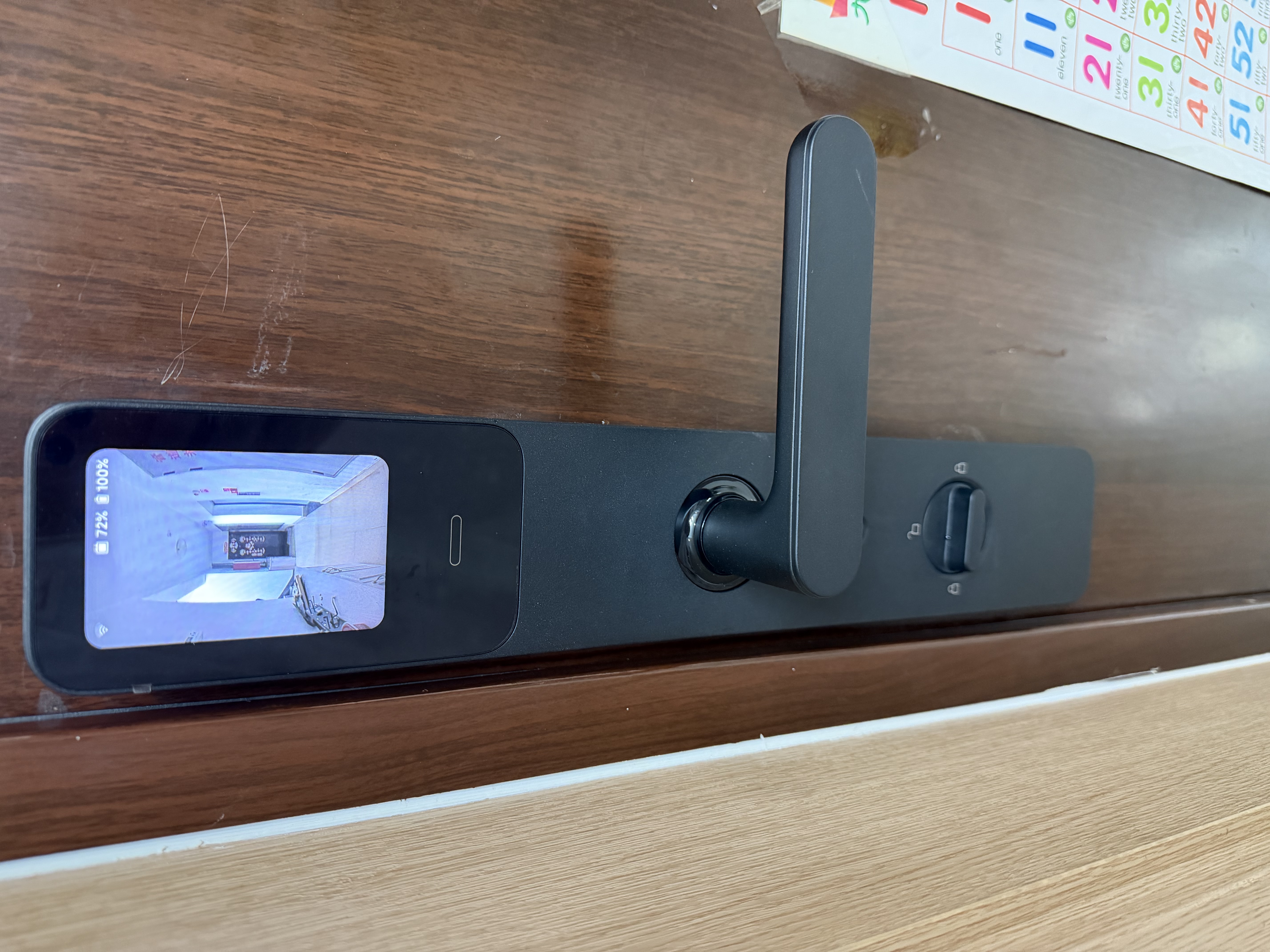 小米智能门锁 E30大屏猫眼 星辰黑版 智能锁电子锁密码 实拍图