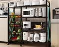 全品屋厨房置物架落地多功能用具层架收纳家用水果蔬菜篮子储物货架348 实拍图