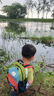 SHUKIKU儿童书包幼儿园背包防丢户外旅游防泼水超轻双肩包橙红S+码 实拍图