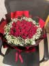 幽客玉品鲜花速递红玫瑰花束表白送女友老婆生日礼物全国同城配送 33朵红玫瑰花束—女王款 实拍图