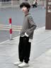 李宁儿童裤子2026春秋季男童运动裤学生宽松长裤青少年休闲卫裤束脚裤 黑色-束脚【秋季热销】 160 cm 实拍图