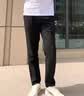 花花公子高端休闲裤男春夏季薄款宽松男士商务休闲弹力抗皱直筒裤长裤子 黑色+藏青 32 （135~145斤） 实拍图