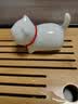 苏氏陶瓷羊脂玉瓷茶具配件茶宠致白小猫咪 实拍图