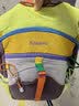 尤克达蒂（yookdd）登山包旅行包大容量男女多巴胺户外健身徒步背包双肩包女旅游轻便 轻便登山书包【黄配紫】 【不带挂件】 实拍图