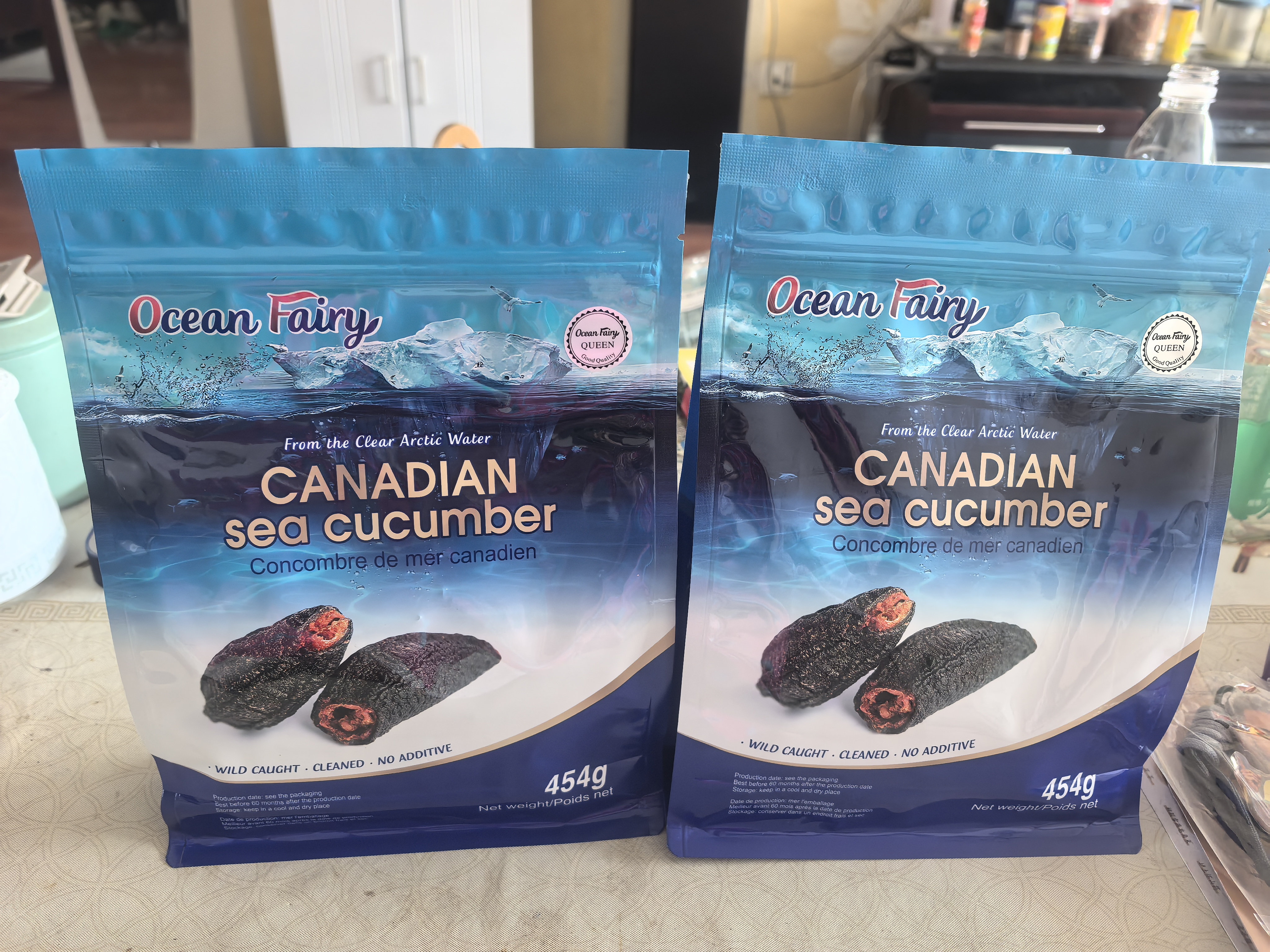 Oceanfairy加拿大进口红极淡干海参北极海参野生干货中秋节送礼（京东快递） 王子级 454g*1袋 圆筒袋装30-45头 实拍图