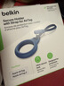 贝尔金（BELKIN）适用AirTag/AirTag2挂绳 苹果防丢器airtag钥匙扣 行李牌追踪器 硅胶耐脏防摔壳保护 F8W974蓝色 实拍图
