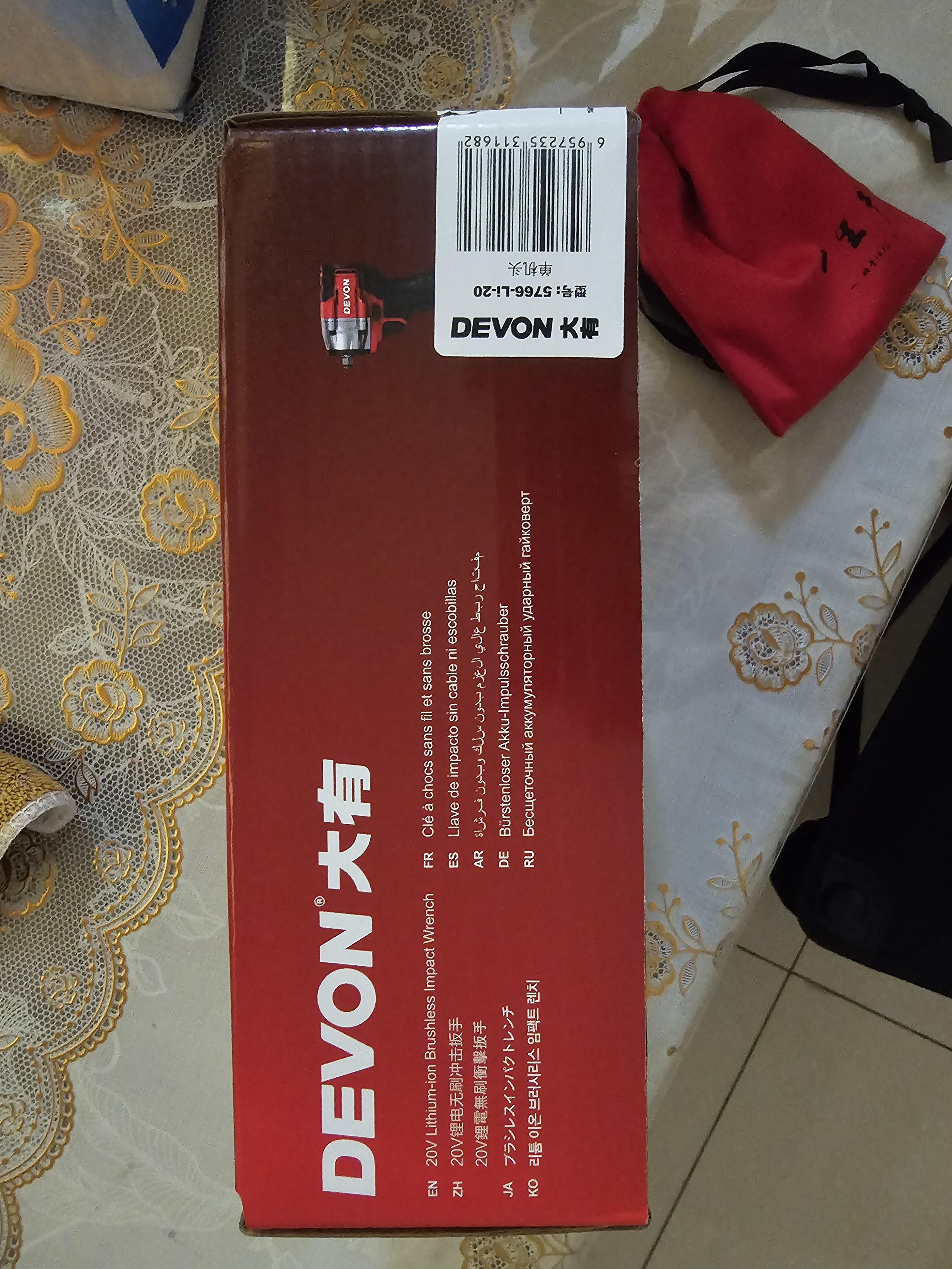 大有（Devon）电动扳手5766锂电冲击扳手550Nm大扭力汽修扳手电动风炮套筒 裸机（无电池无充电器） 实拍图
