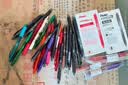 派通（Pentel ）BLN105按动红色中性笔高颜值0.5mm签字笔商务学生速干水笔水性笔文具 红杆红芯12支装 实拍图
