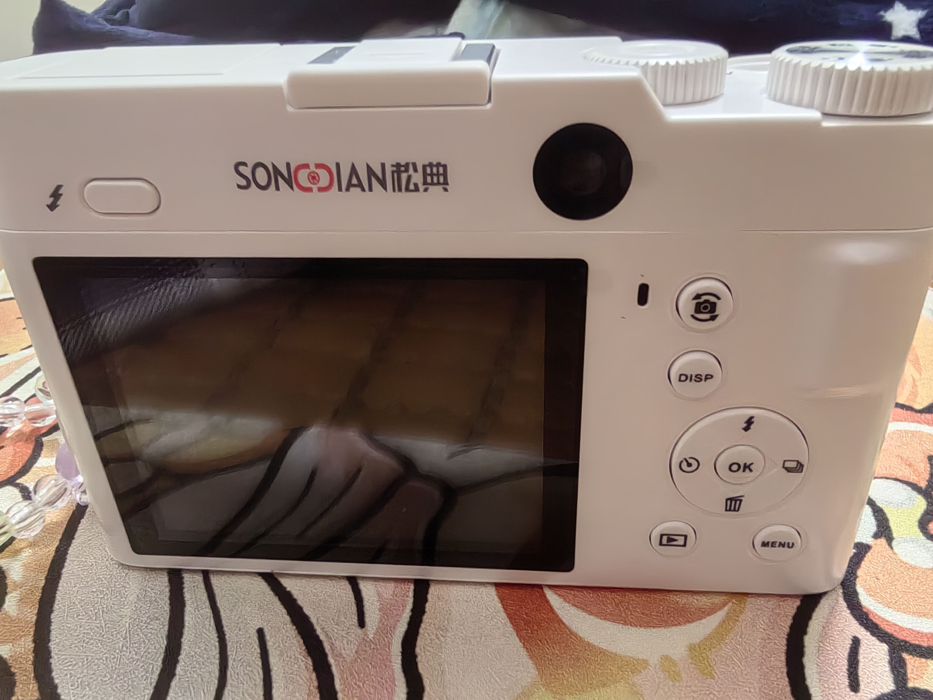 松典（SONGDIAN）数码相机前后双摄5K自拍vlog可传手机平替ccd学生入门微单照相机DC218 白色+广角镜 64G内存 Pro版 实拍图