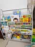 汤能优品移动书架绘本架铁艺置物架书本玩具架简易落地书柜卧室收纳架子 【活动款】90CM-5层书架+3白盒 实拍图