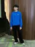 李宁儿童裤子春秋季宽松休闲卫裤男童直筒裤棉质亲肤青少年棉质运动裤 黑色-直筒【春秋款】 160 cm 实拍图