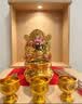 财神爷神像家用陶瓷文财神佛像乔迁店铺开业文财神爷桌面摆件套装 16寸金文财神（带灯套装） 实拍图