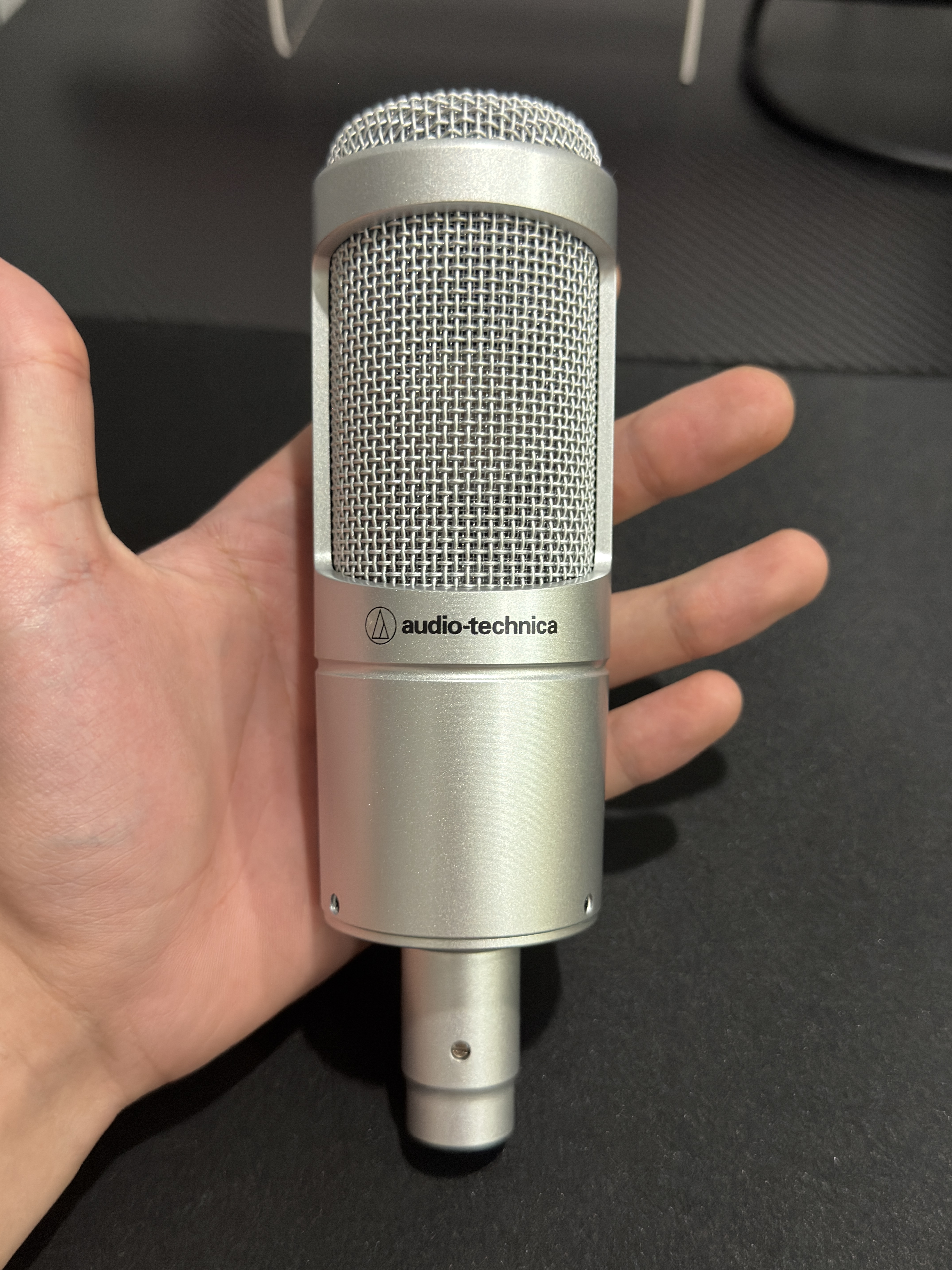 铁三角AT2035电容麦克风录音棚设备套装专业录音有声小说录制主播直播全套电脑K歌外置声卡手机话筒 AT2035银色麦克风桌面支架款【免费精调3效果】 实拍图