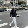 罗蒙外套男秋季立领商务休闲行政夹克上衣男百搭棒球服男JT6黑XL 实拍图