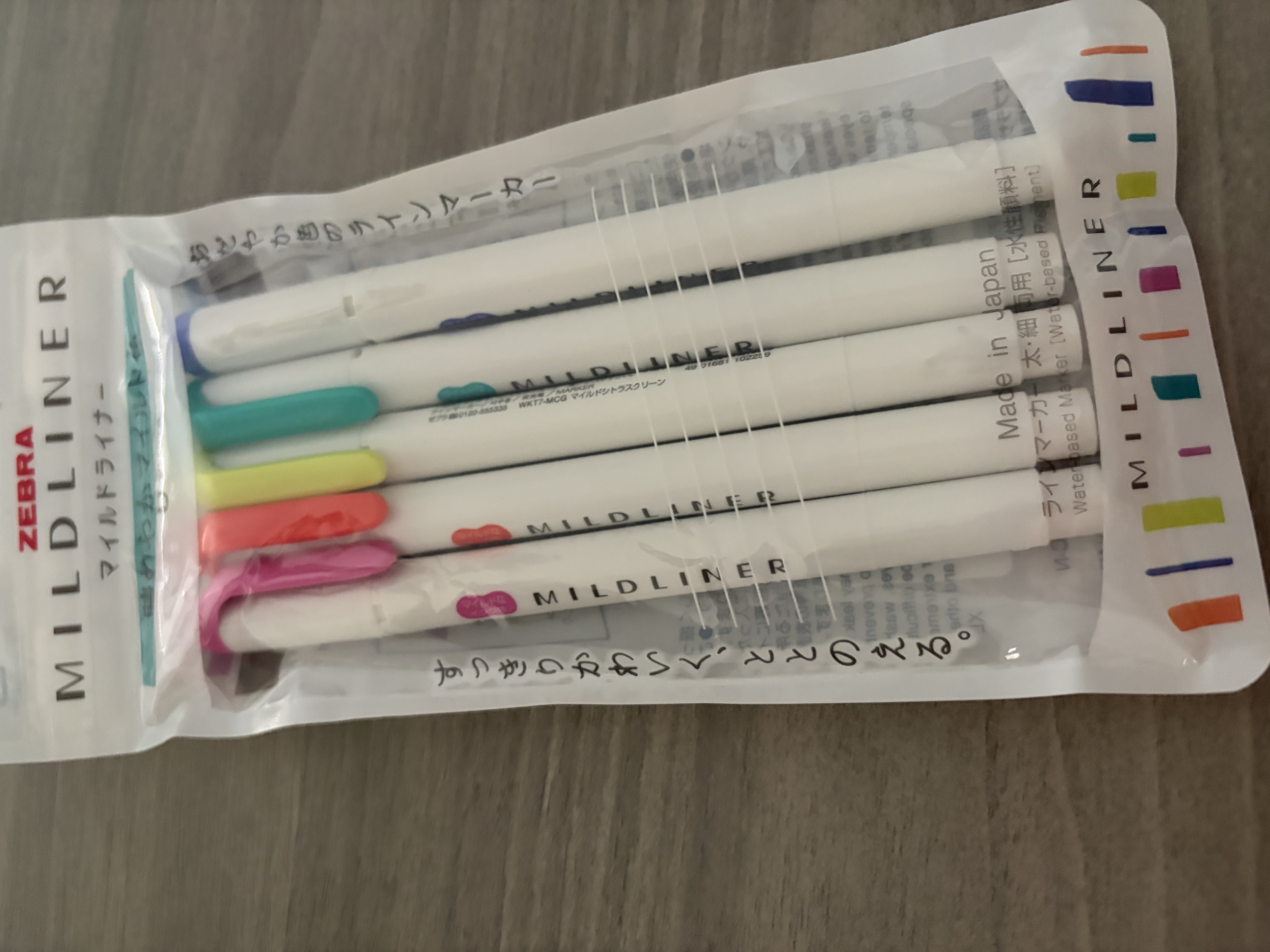 斑马牌(ZEBRA)荧光笔 WKT7 5色套装 轻暖系列 双头荧光笔 学生标记笔记号笔 WKT7-5C-HC 实拍图