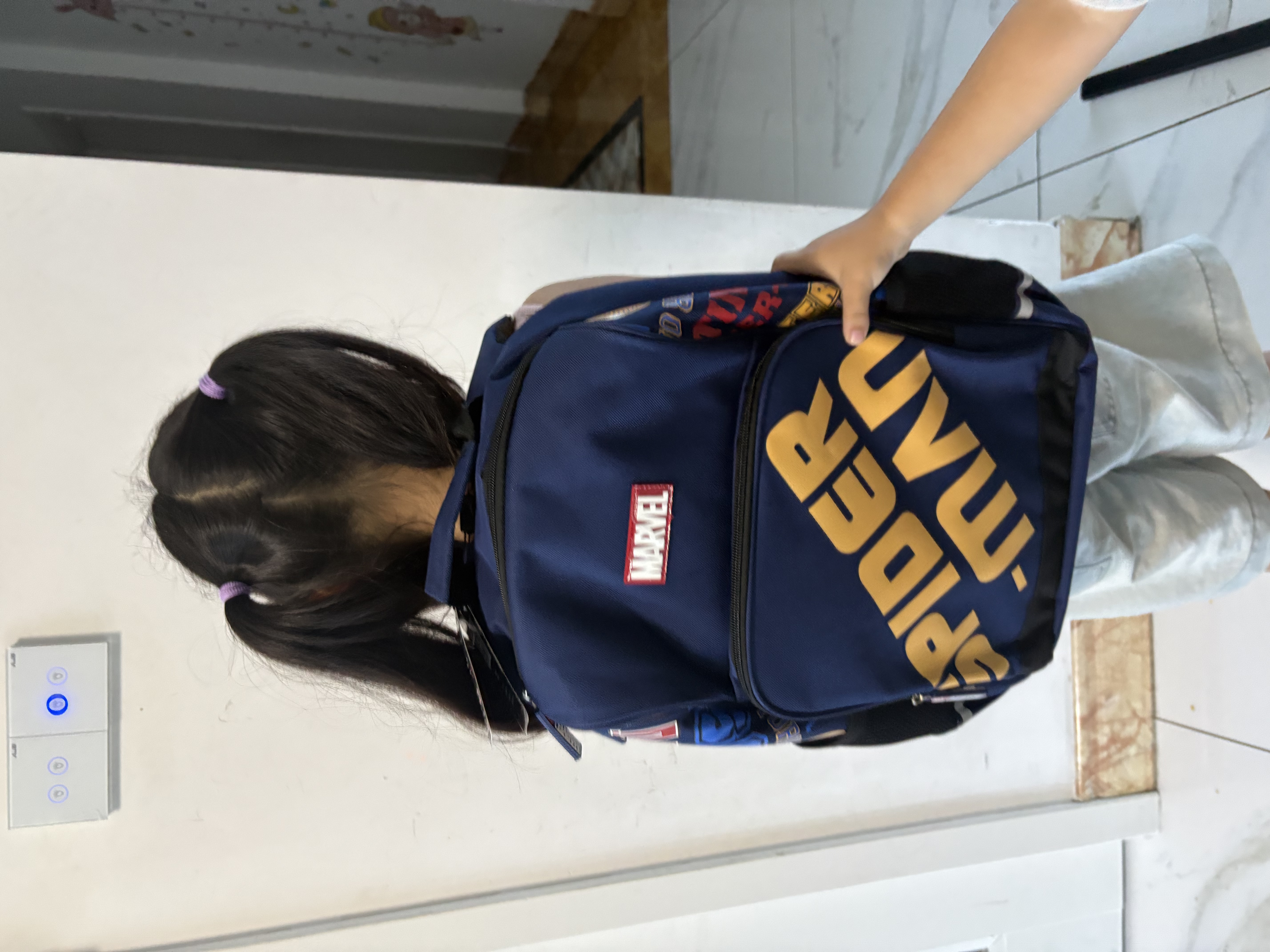 漫威（Marvel）书包小学生3-6年级男生高颜值超轻出游大容量男孩双肩包蜘蛛侠蓝 实拍图
