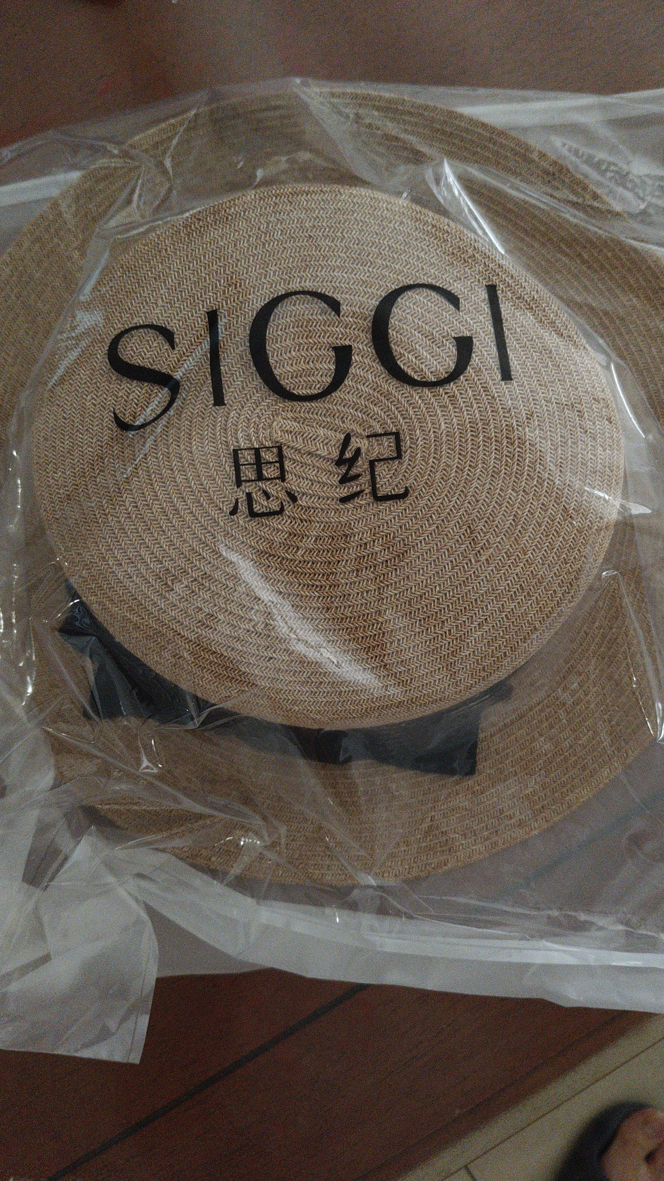 Siggi平顶草帽女夏季法式礼帽海边防晒帽子可折叠草编遮阳帽送礼女生 实拍图