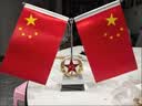 CLCEY国旗摆件创意五星红旗摆件办公桌红旗摆件家用大号爱国红旗摆件 大号透明底【五角星】 实拍图