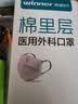 稳健棉里层医用外科口罩灭菌级一次性独立包装30只 紫色防尘防花粉 实拍图
