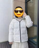 波司登（BOSIDENG）26早秋新款羽绒服90绒情侣短款连帽休闲百搭保暖外套B260245112XS 糙白8003 M 165/88A 体重约125-140斤 实拍图