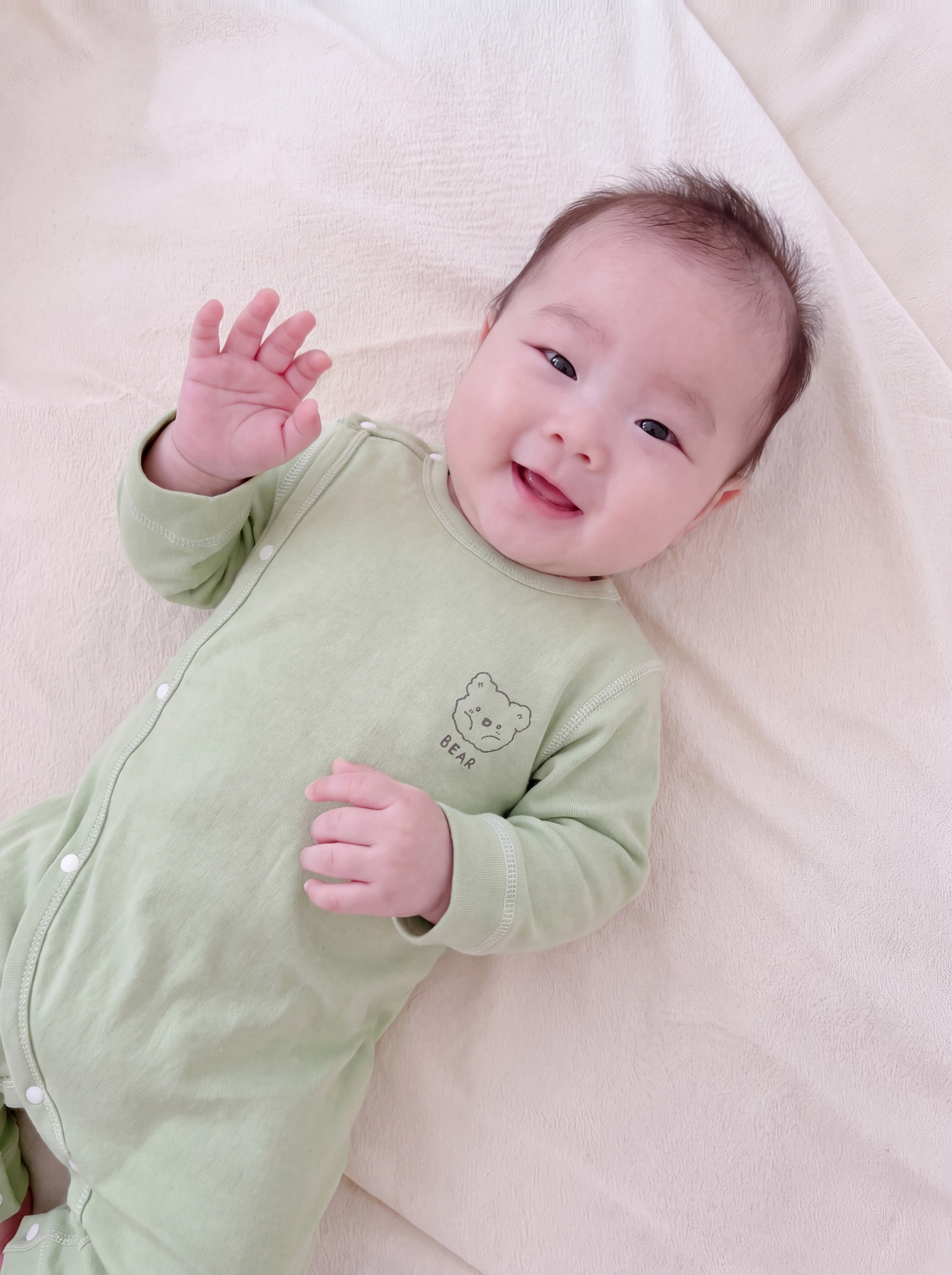 七乐豆婴儿秋衣春秋纯棉薄款连体衣服男女宝宝长袖秋季睡衣贴身打底秋装 奶绿(纯棉四季款) 80cm 实拍图