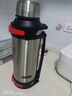 恩尔美（nRMEi）大容量保温壶不锈钢保温瓶杯家用热水瓶户外车载便携旅行大水壶 钢本色5L-可装10斤水-背带 实拍图